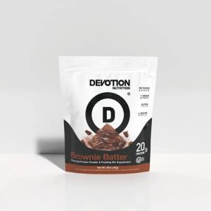 Devotion Nutrition Protein Powder Brownie Batter - 20g Whey Isolate & Casein Protein Blend - No Added Sugar, Low Carb, Gluten-Free, Keto-Friendly, 1g MCT, Kosher - 2lb Pouch