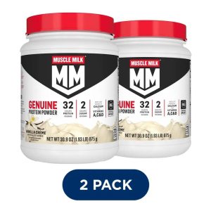Muscle Milk Genuine Protein Powder Vanilla Crème | 30 oz | 2 Pack