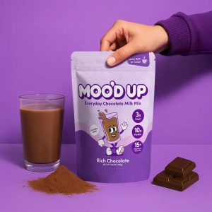 Moo'd Up Chocolate Milk Mix - Low Sugar, Protein-Rich, Dairy-Free, Perfect for Chocolate Milk or Hot Chocolate Cocoa Flavor Cacao Powder