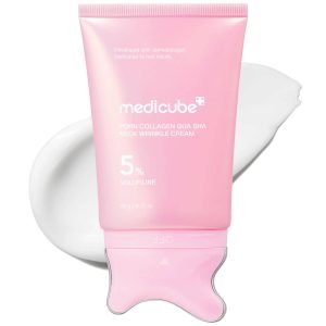 [medicube] PDRN Collagen Gua Sha Neck Wrinkle Cream | Built-In Gua Sha Massager with Volufiline 5% + PDRN | Firming, Contour Care for the Look of Fine Lines, Jawline, Neck, Décolleté,Underarms, Chest, Legs, Shoulder | Massage Cream | Korean Skincare