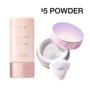 tarte summer skin essentials - CC color-correcting tinted serum + creaseless SPF 30 mineral setting powder