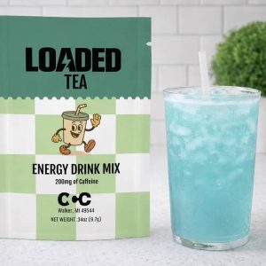 Loaded Tea - Single Packet | 32oz Caffeinated Flavored Hydration Powder Beverage Mix | Made in USA | Easy to Mix