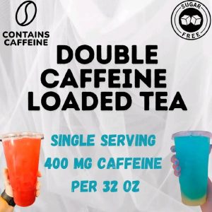 2X the Energy Loaded Tea. 400 MG Caffeine in each loaded tea. Each tea sold separate. This contains 1 ready to mix and drink loaded tea. Made with sugar free beverage enhancers. B3, B6, B12 Vitamins Minerals and Antioxidants. Give it a try.