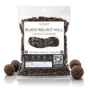 Herbalista Black Walnut Hull Loose Herbal Tea 4 oz (114g) - Cascara de Nuez Negra - Wildcrafted Herbal Tea - Natural Botanical Tea for Digestive & Skin Wellness - Caffeine Free, Non-GMO, Additive Free