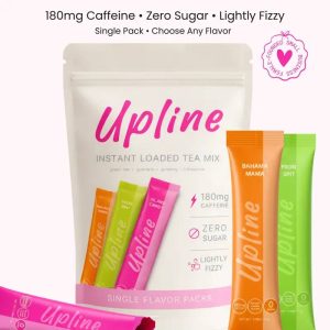 Upline Instant Loaded Tea Mix - Single Pack Multi Flavor, High Caffeine Content, Low Calorie, Low Carb, Sugar-Free, Aspartame-Free, Lightly Carbonated Natural