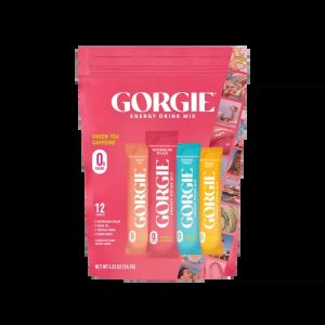 GORGIE Bestsellers Variety, Sugar-Free Natural Energy Drink Mix, On the Go Powder, Healthy Energy Drinks - Green Tea Caffeine, Biotin, B Vitamins -150mg Caffeine, L-Theanine, Vegan, & Low Calorie (Pack of 12)