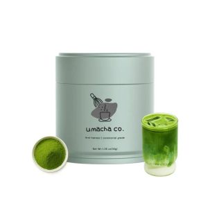 Umacha Co. Organic First Harvest Ceremonial Matcha 30g USDA Certified Ceremonial Grade Green Tea Powder Beverage,Traditional Green Tea,Vibrant