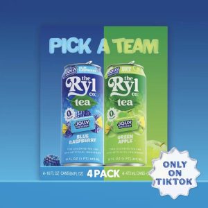 Ryl Iced Tea, Variety Jolly Rancher (Blue Raspberry/Green Apple) -Zero Sugar, Antioxidant Superblend, Low Calorie, Low Carb, Non-GMO, Kosher, Gluten Free, Made in the USA, 4-Pack, 16 Fl Oz