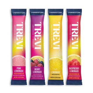 Trevi Sugar Free Electrolyte Drink Mix - Lemonade Variety Pack (Pink Lemonade, Berry Lemonade, Lemonade & Raspberry Lemonade) | 28 or 8 Stick Packs | 0g Sugar, Non-GMO, with 7 Vitamins & Minerals, 6 Electrolytes, Energy Hydration Drink Mix, Made in USA