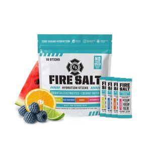 Essential Hydration 16 Count Electrolyte Packets Coconut -Pack Hydration Sticks - Essential Electrolytes & Coconut Water - Zero Sugar - Variety of Flavors - Natural Ingredients - 3x Electrolytes - Ideal for Intense Activities - Fire Salt