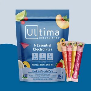Ultima Replenisher Mocktini Variety Daily Electrolyte Drink Mix - 16 Sugar-Free Hydration Packets with 6 Key Electrolytes, Vitamin C & Zinc - Vegan, Keto & Non-GMO
