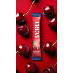 Trevi Sugar Free Sour Cherry Electrolyte Drink Mix - 28 Stick Packs | 0g Sugar, Non-GMO, 7 Vitamins & Minerals, 6 Electrolytes, Energy Hydration Drink Mix, Made in USA