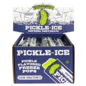 Van Holten's Pickle-Ice Freeze Pops - 24 Pack - Electrolyte Enhanced - No Sugar - 2oz Pouches - Refreshing Pickle Flavor Pickled Snacks Signature Dill Brine